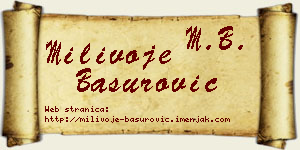 Milivoje Basurović vizit kartica